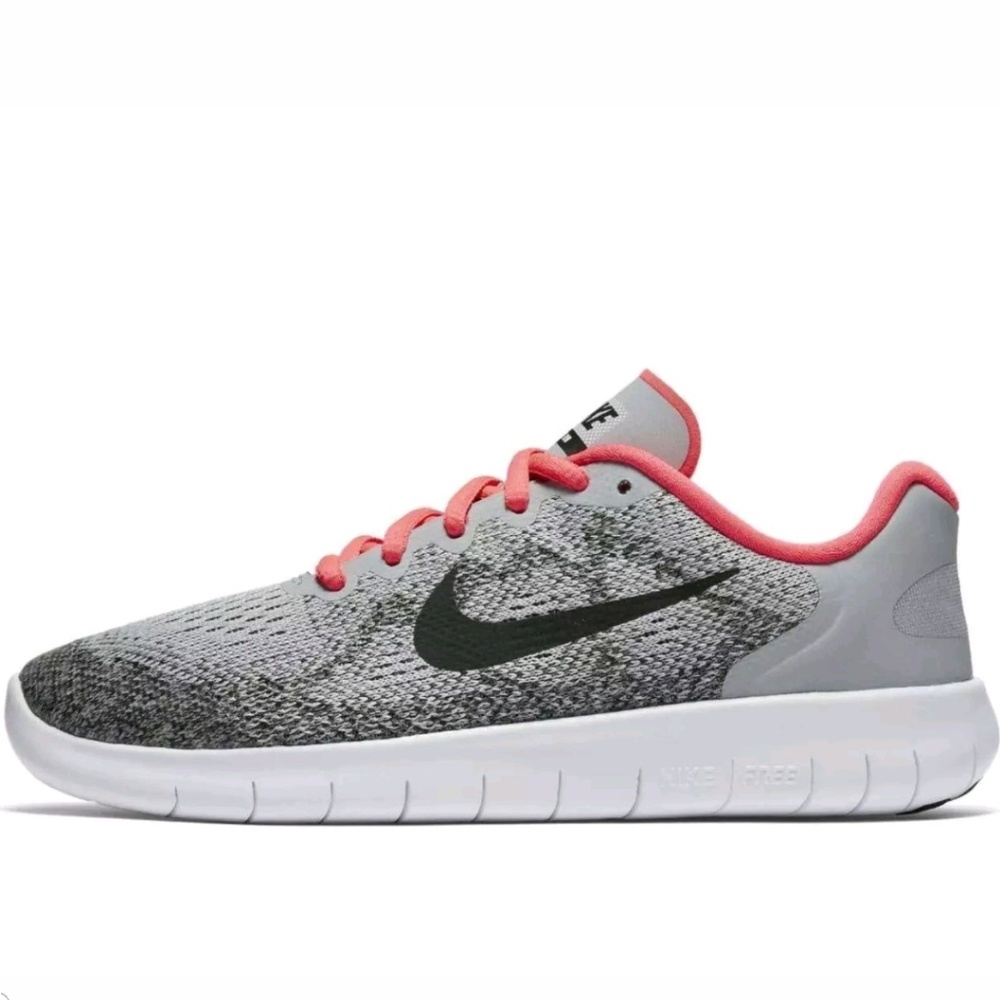 Girls 5 NIKE FREE RN Running Wolf Grey